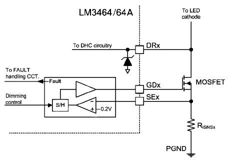 The TI LM3464/64A The TI LM3464/64A